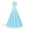 Big Dot of Happiness Blue Stripes - Cone Happy Birthday Party Hats for Kids and Adults - Set of 8 (Standard Size)